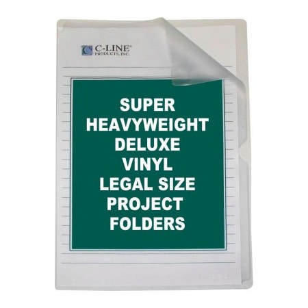 C-Line Products C-Line Products Deluxe Non-Glare Vinyl Project Folders, Legal Size, 14 x 8 1/2, 50/BX 62139